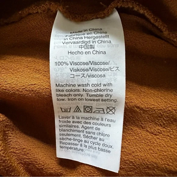 Madewell Burnt Orange Button Down Short Sleeve Dress - Picture 9 of 9